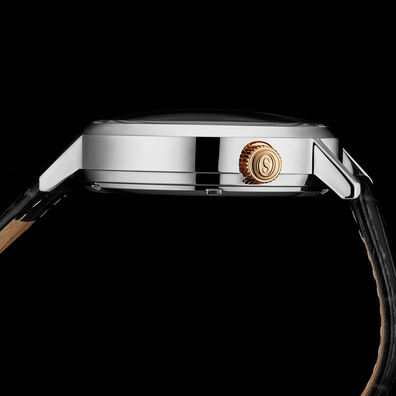 Quasar Skeleton Automatic 42mm Blue/Leather | Blue Dial