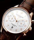 Monaco Chronograph Rose/Brown | White Dial