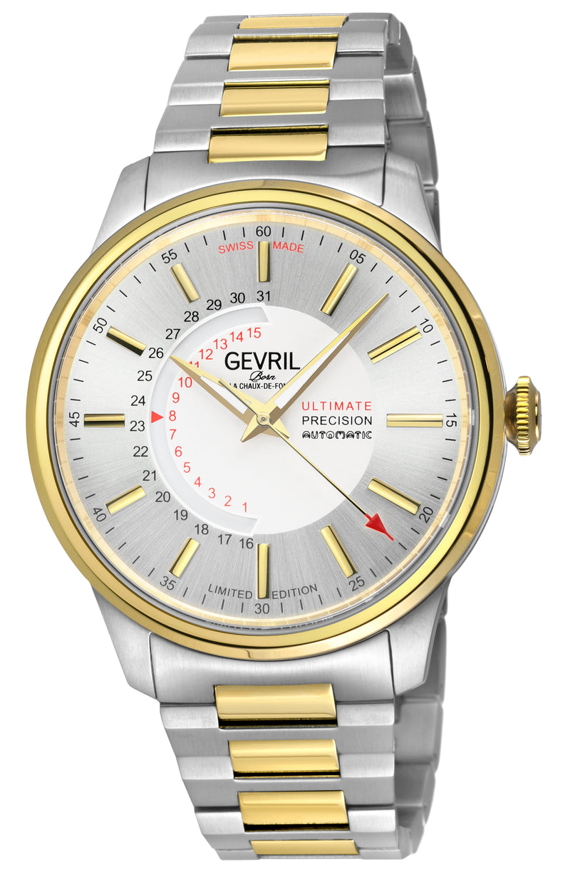 Guggenheim Sellita SW 220 Custom date wheel, SS Case, White dial, SS Bracelet | White Dial