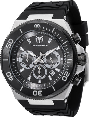 Manta 49mm / Black and Silver / Black | Black and Silver Dial