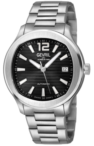 Stuyvesant Swiss Automatic, 316L Stainless Steel Case, White Dial, 316L Stainless Steel Bracelet Black Dial