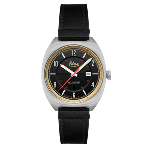 Crissier Automatic Black / Black Leather | Black Dial