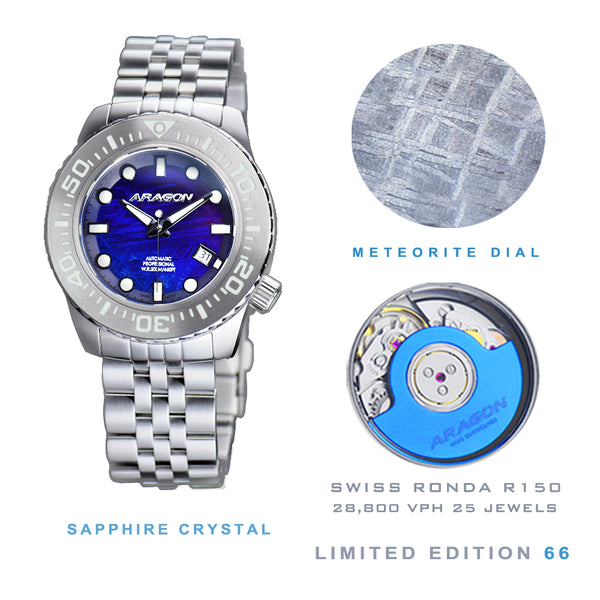 EVO Meteorite Swiss Automatic Limited Edition Meteorite Dial - Blue | Dark Blue Dial