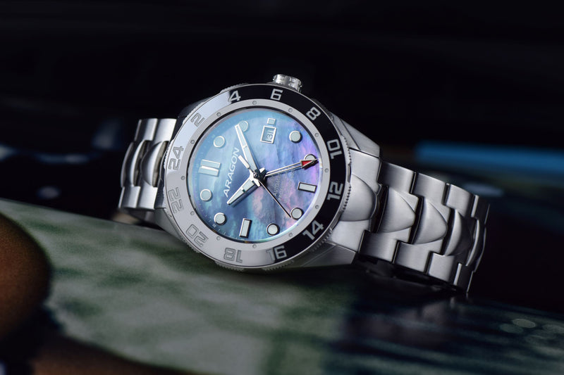 Hercules Swiss Soprod GMT Blue Mother of Peal Dial | Mother of Peal Dial