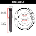 Hybrid Watch Band, Leather / Rubber Lining - Alligator Pattern Black / 22mm |  Dial