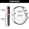 Hybrid Watch Band, Leather / Rubber Lining - Alligator Pattern Black / 20mm |  Dial