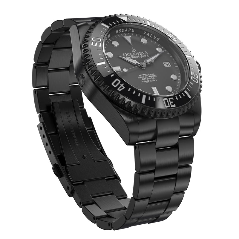 Deep Marine Explorer II Swiss Automatic  Black Bezel – Gunmetal Dial