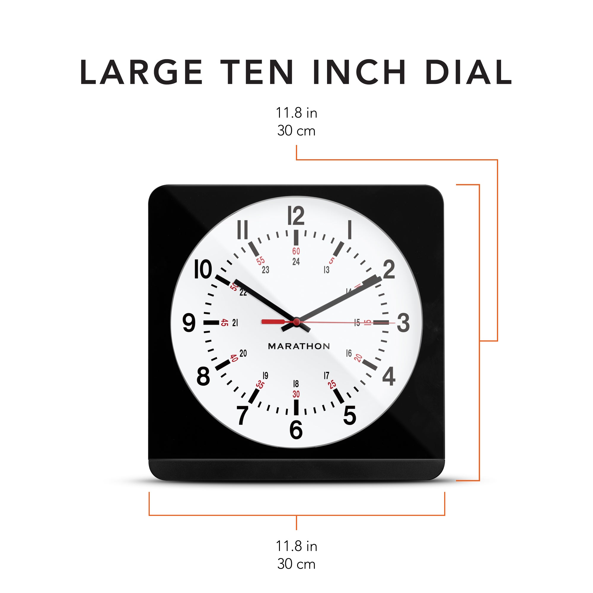Jumbo 12 Inch Analog Wall Clock with Auto Backlight jumbo-analog-wall-clock-with-auto-night-light