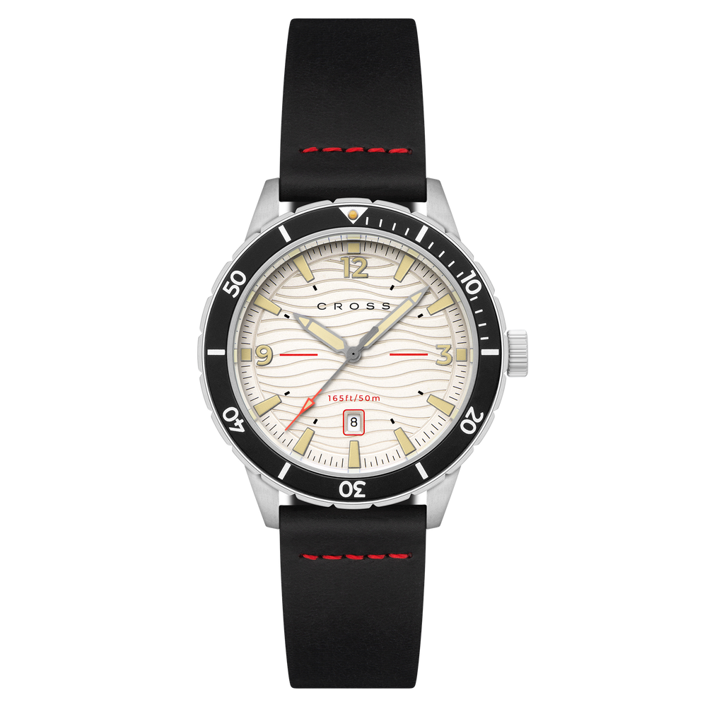 Cross Cross Baskerville Quartz Grey / Black Leather | | CR9064-01