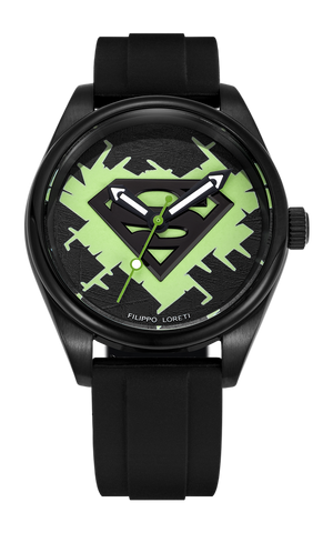 Superman Kryptonite Automatic 42mm Black - {Extended Ship Time} |  Dial