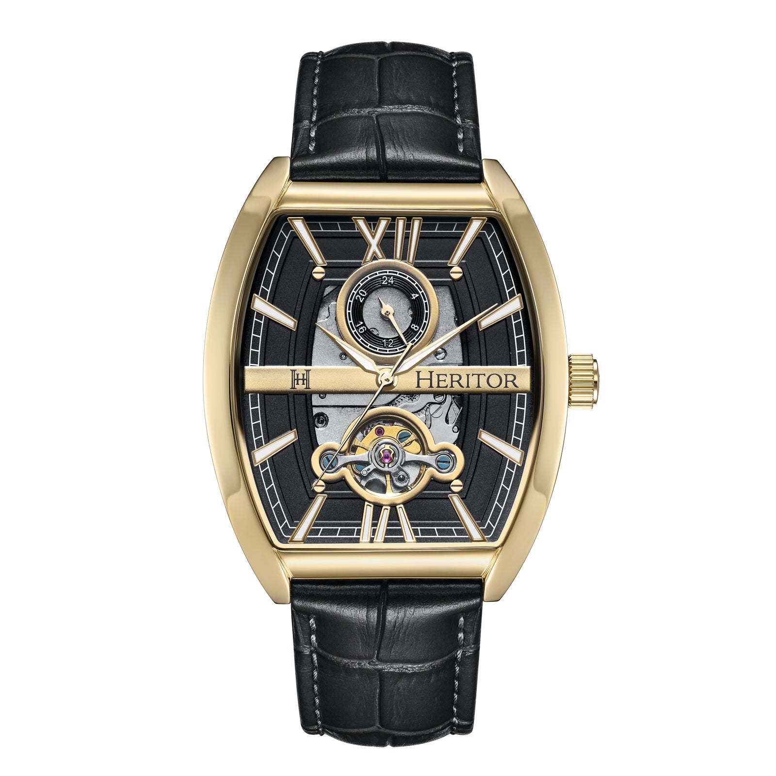 Masterson w/ 24 Hour Hand Black / Gold Black Dial