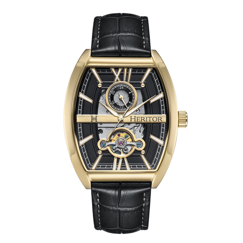 Masterson w/ 24 Hour Hand Black / Gold Black Dial
