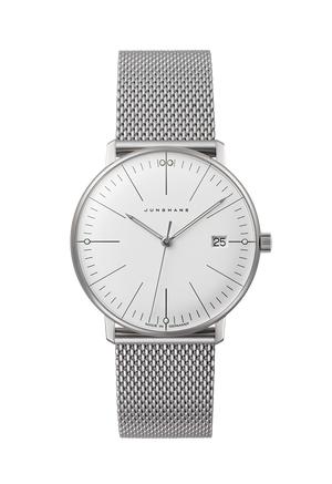 Max Bill Damen Silver Dial / Stainless Steel Milanese Bracelet Silver Dial