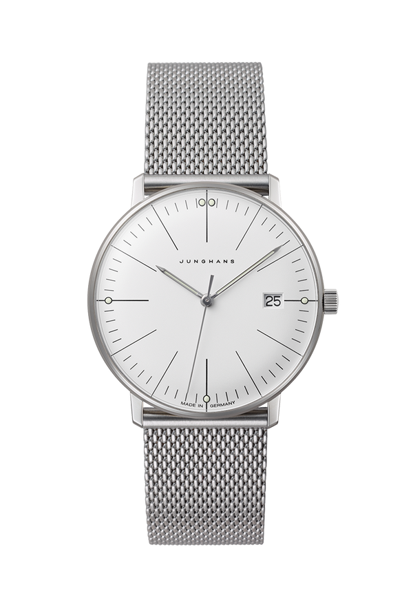 Max Bill Damen Silver Dial / Stainless Steel Milanese Bracelet Silver Dial