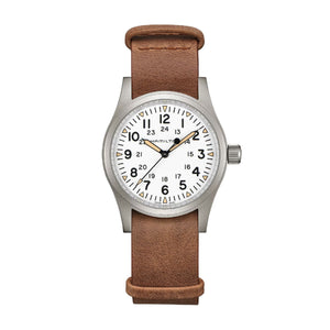 KHAKI FIELD White / Leather White Dial