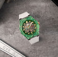 Ravello Automatic Green & White/ Silicone | Green Dial