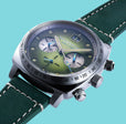 Hull Chronograph Green / Leather | Green Dial