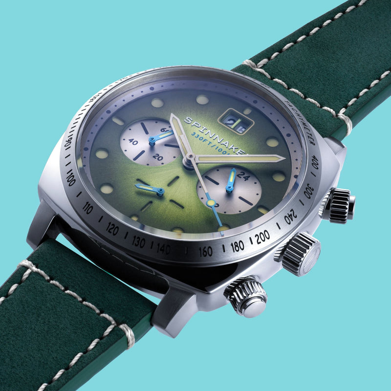 Hull Chronograph Green / Leather | Green Dial