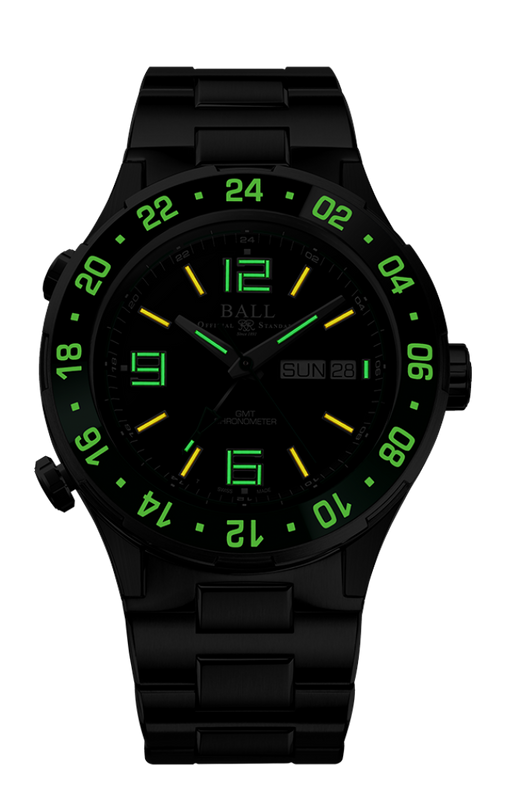 Roadmaster Marine GMT Black/Green | Black Dial