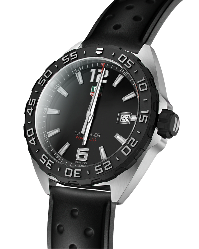 Formula 1 Quartz Black Dial, Black Bezel, Racing Strap | Black Dial