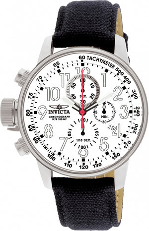I-Force Chronograph White Dial / Black Canvas Strap White Dial