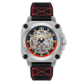 Altimeter Skeleton Automatic Black / Leather | Black Dial