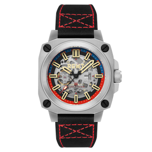 Altimeter Skeleton Automatic Black / Leather | Black Dial