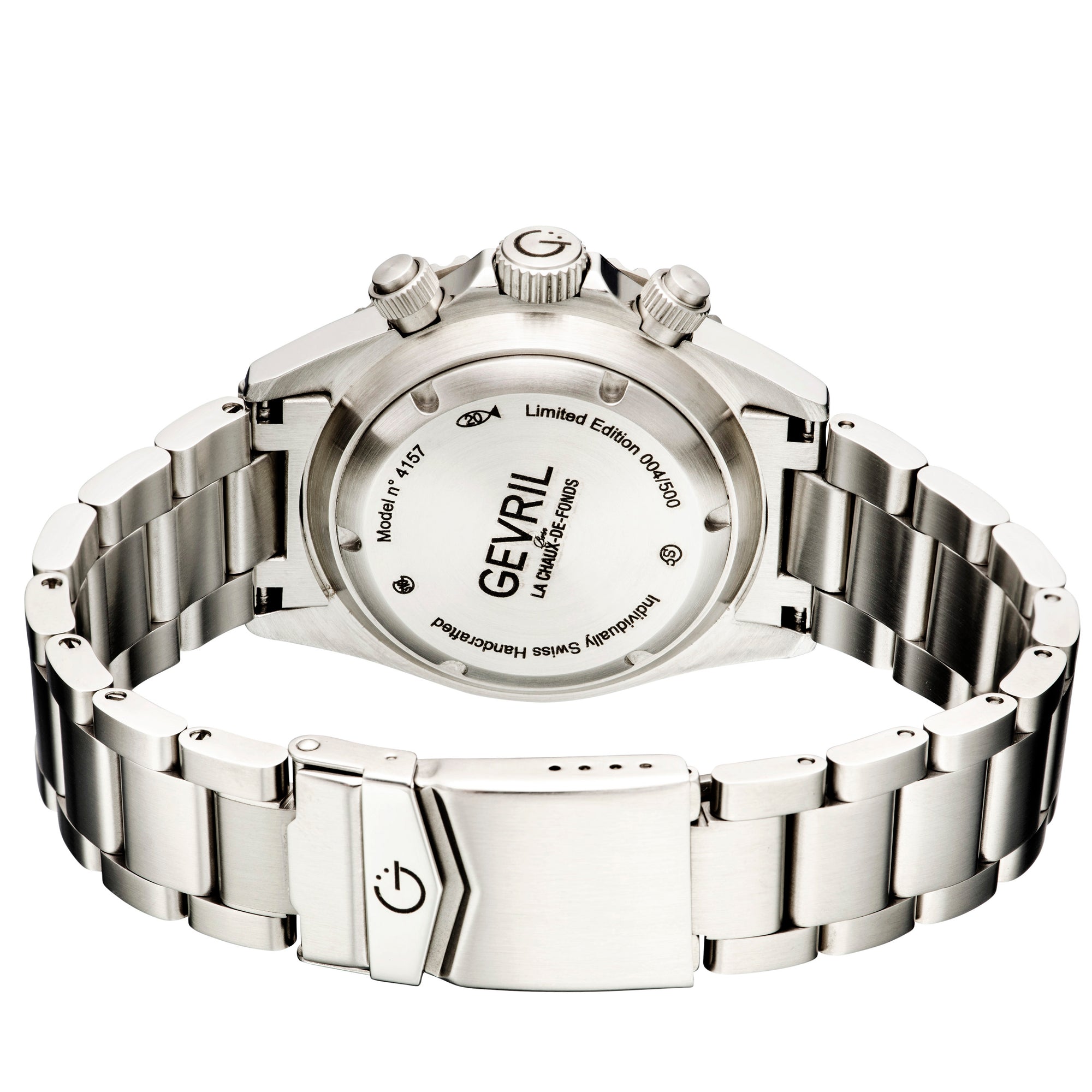 Wall Street Gevril Sellita SW500 Automatic Swiss Made Chronograph Ceramic Bezel Black | Black Dial