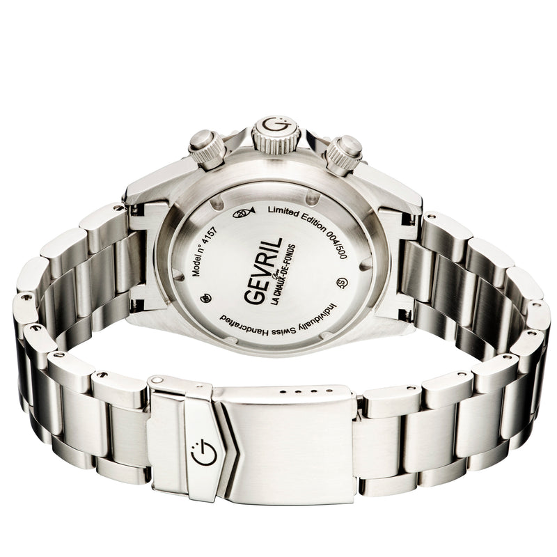 Wall Street Gevril Sellita SW500 Automatic Swiss Made Chronograph Ceramic Bezel Black | Black Dial