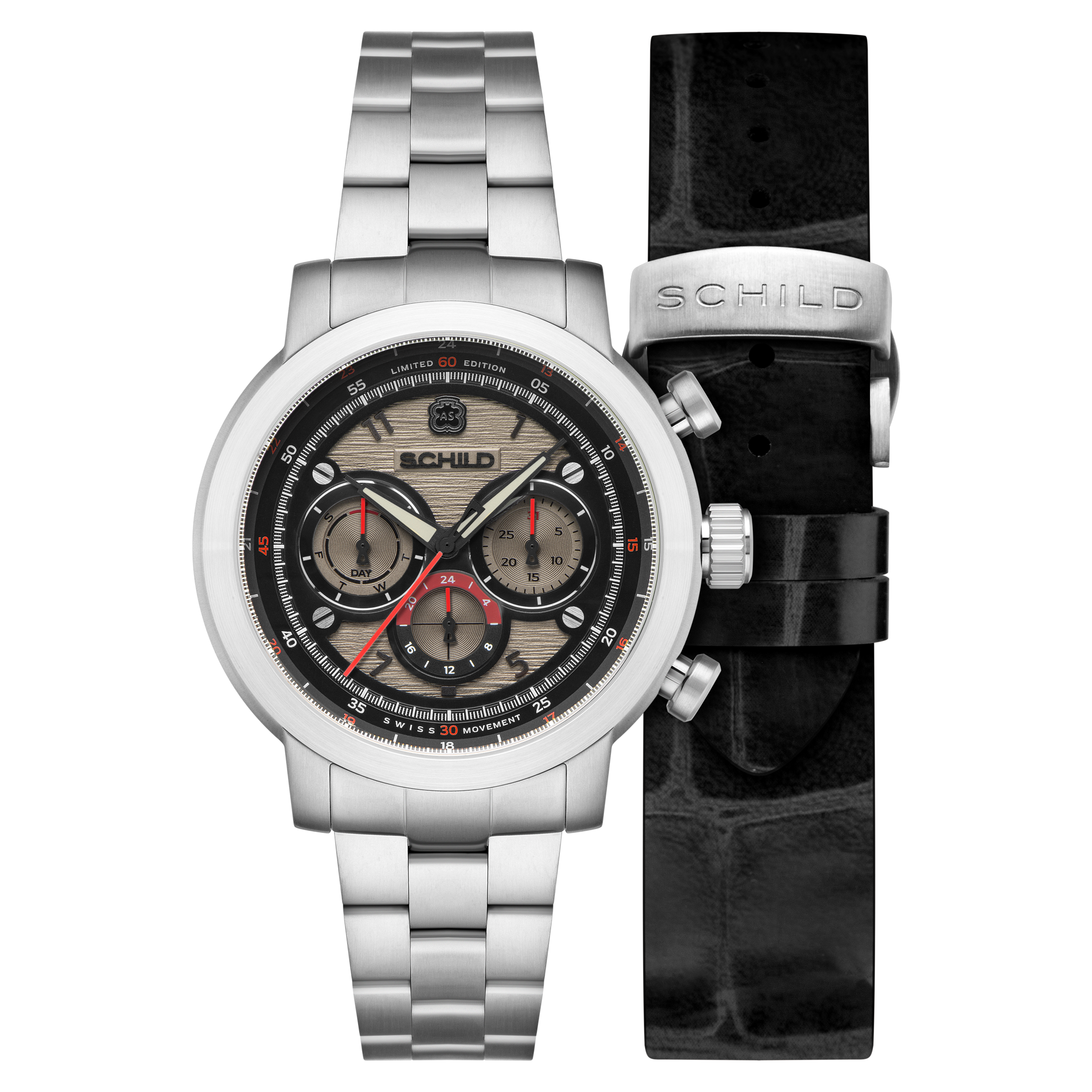 HEINRICH SWISS MULTIFUNCTION LIMITED EDITION LIMITED EDITION GREY / STAINLESS STEEL |  Dial
