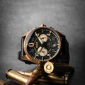 Lock Chronograph Black / Leather | Black Dial