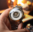 Heinrich Cyclone Tourbillon Limited Edition Silver / Steel & Gold Stainless Steel | Silver Dial