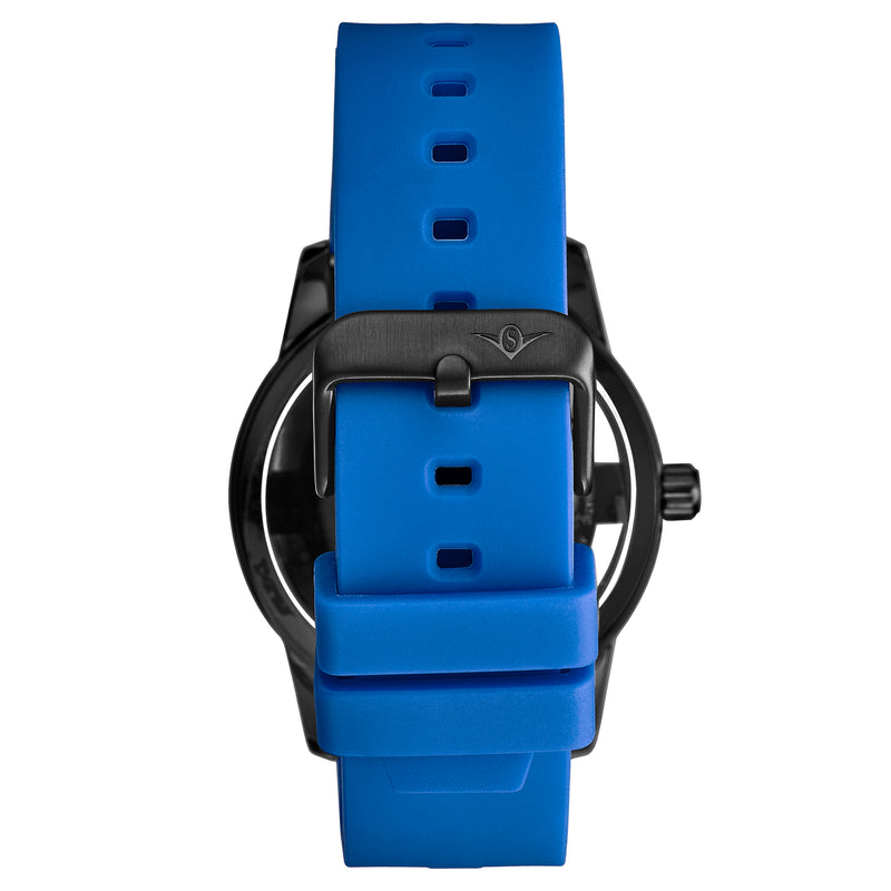Legacy Blue/Black Rubber | Skeleton Dial