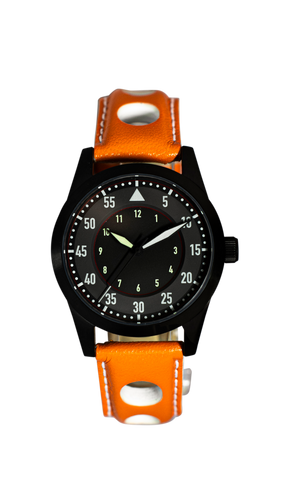 FLIEGER 'Blackout' Racing-Inspired Automatic Timepiece | Black and Grey Dial