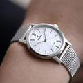 Swiss Made White / Stainless Steel White Dial