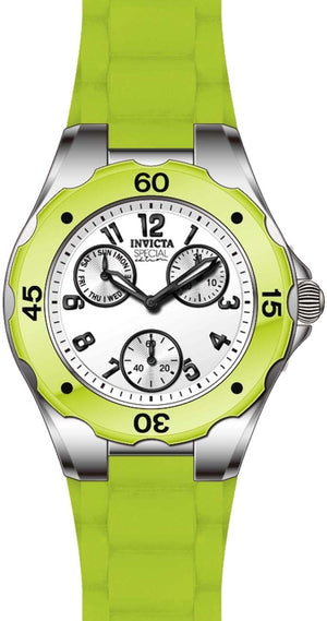 Angel White Dial / Green Silicone Strap White Dial