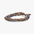 Sandalwood Double, Sterling, Blue Sodalite M (7.25" Wrist) |  Dial