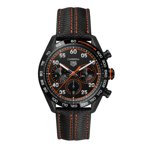 Carrera X Porsche Orange 44mm Black | Black Dial