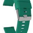 Bandini SIL.122 | Mens Quick Release Grooved Silicone Heavy Duty Sports Watch Band - 22mm / Green 22mm / Green |  Dial