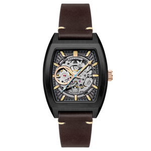 Heritage Wellington Skeleton Automatic Grey / Genuine Leather | Grey Dial