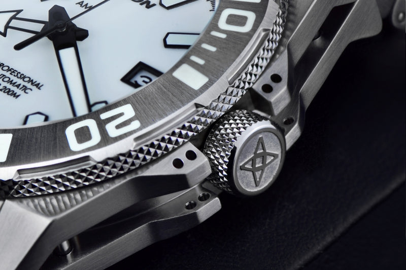 Silverjet AM/PM NH37 Automatic White Lume Glow Blue Dial | White Lume Dial Dial