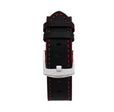 Thick Leather Two-Tone Racer Band for Apple Watch Series 8/7/6/5/4/3/2/1/SE Black & Red (38mm | 40mm | 41mm) |  Dial
