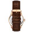 Denmark Automatic Skeleton Watch Brown/Leather | White Dial