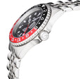 Selita SW330 GMT Diver watch Ceramic rotating bezel black red | Black Dial