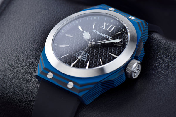 DF Carbon Fiber Automatic Black Dial, Blue Case | Black Dial
