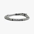 Gray Czech Glass Double, Scattered Sterling M (7.25" Wrist) |  Dial