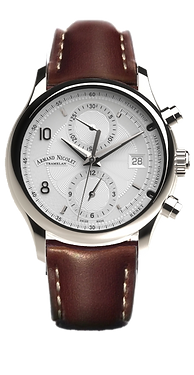 M02-4 Silvered/Leather | Silver Dial