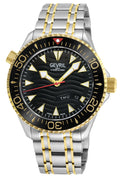 Hudson Yards Swiss Automatic Custom made SW220 - Day/Date display Diver watch, Black Ceramic bezel, Unidirectional Rotating bezel. | Blue Dial
