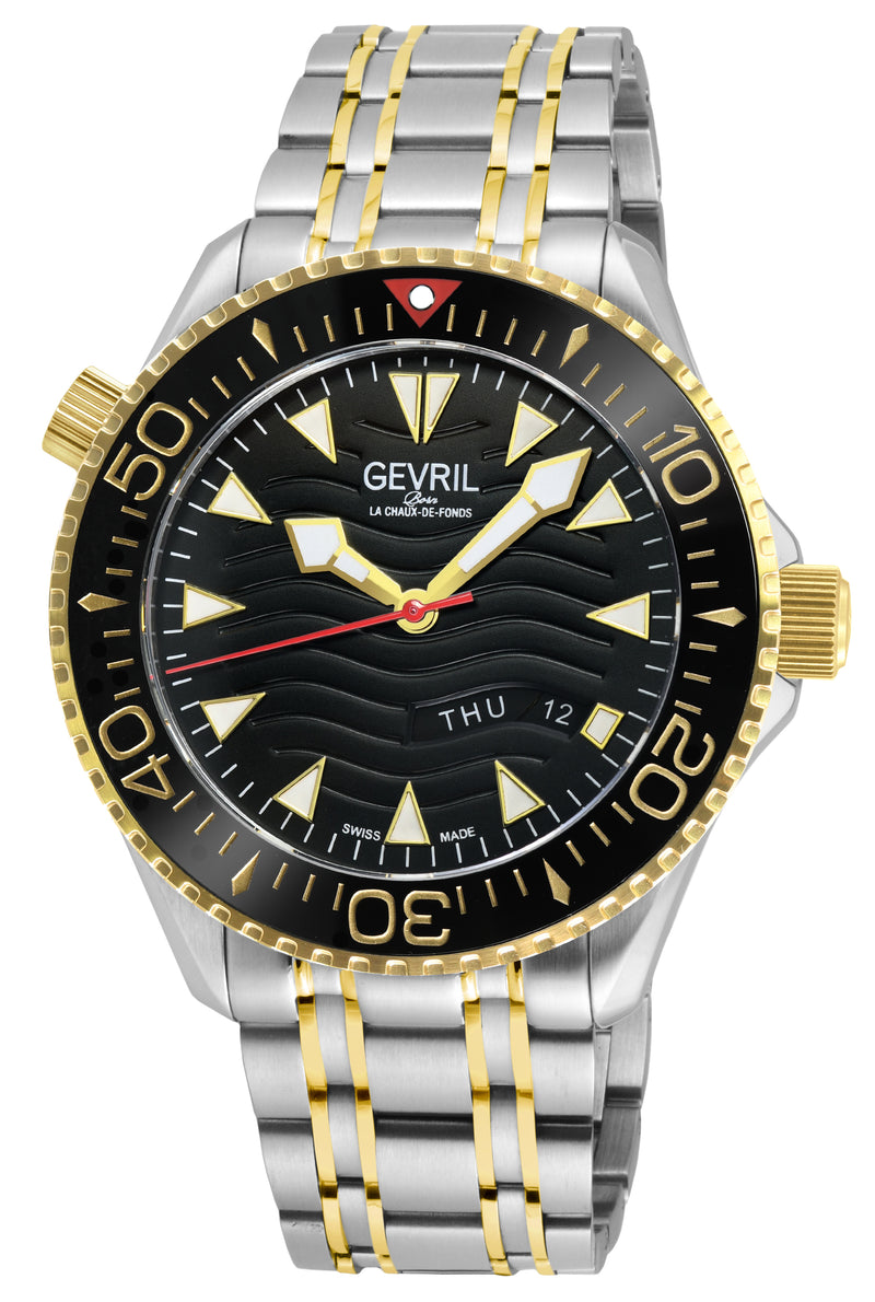 Hudson Yards Swiss Automatic Custom made SW220 - Day/Date display Diver watch, Black Ceramic bezel, Unidirectional Rotating bezel. | Blue Dial