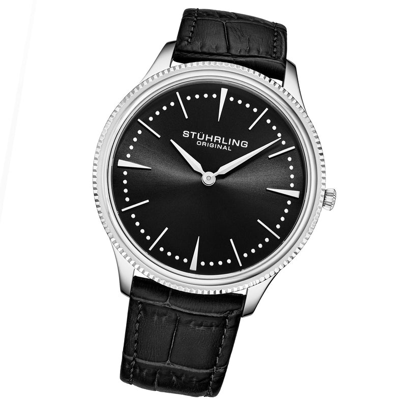 Symphony Black/Leather/Black Dial/Silver Case | Black Dial